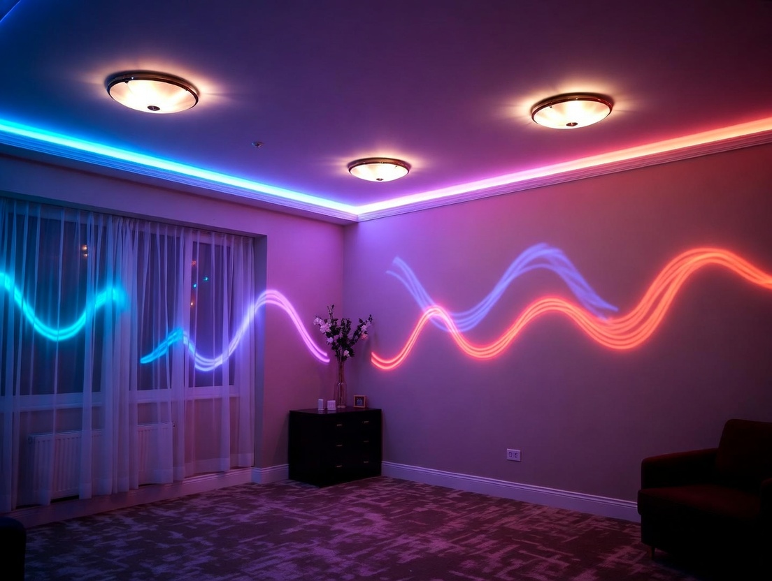 Room decorated with Govee LED lights